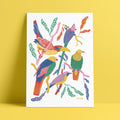 Print 25 "Aves de colores"
