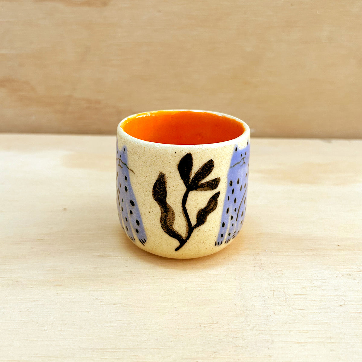 Taza pequeña gato celeste