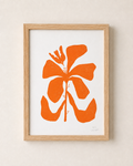 Serigrafía Flor naranja