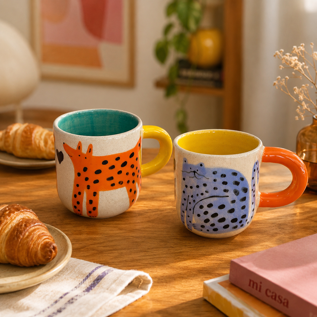 Taza perritos naranjas