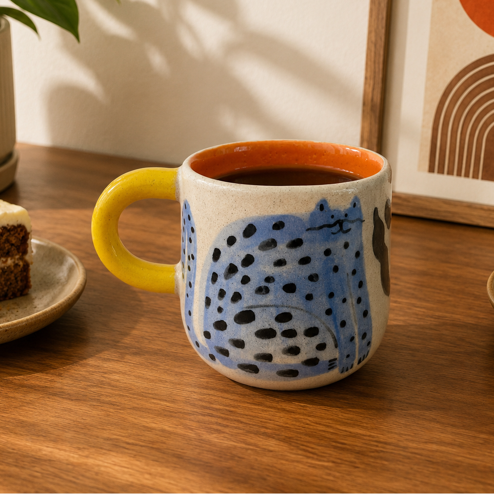 Taza gatos celestes