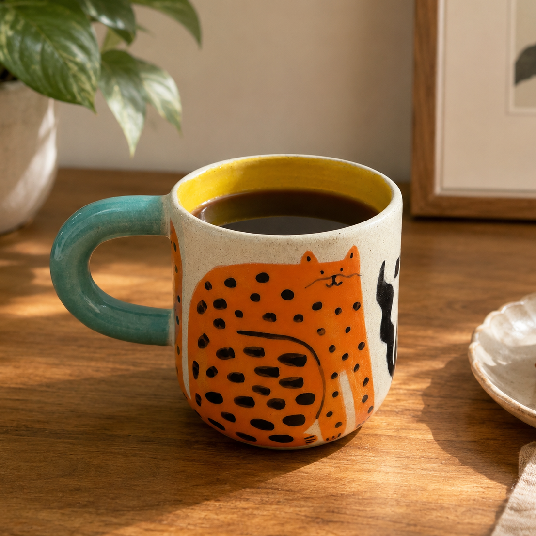 Taza gatos naranjas