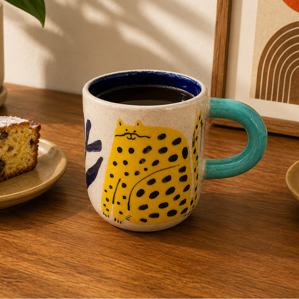 Taza gatos amarillos